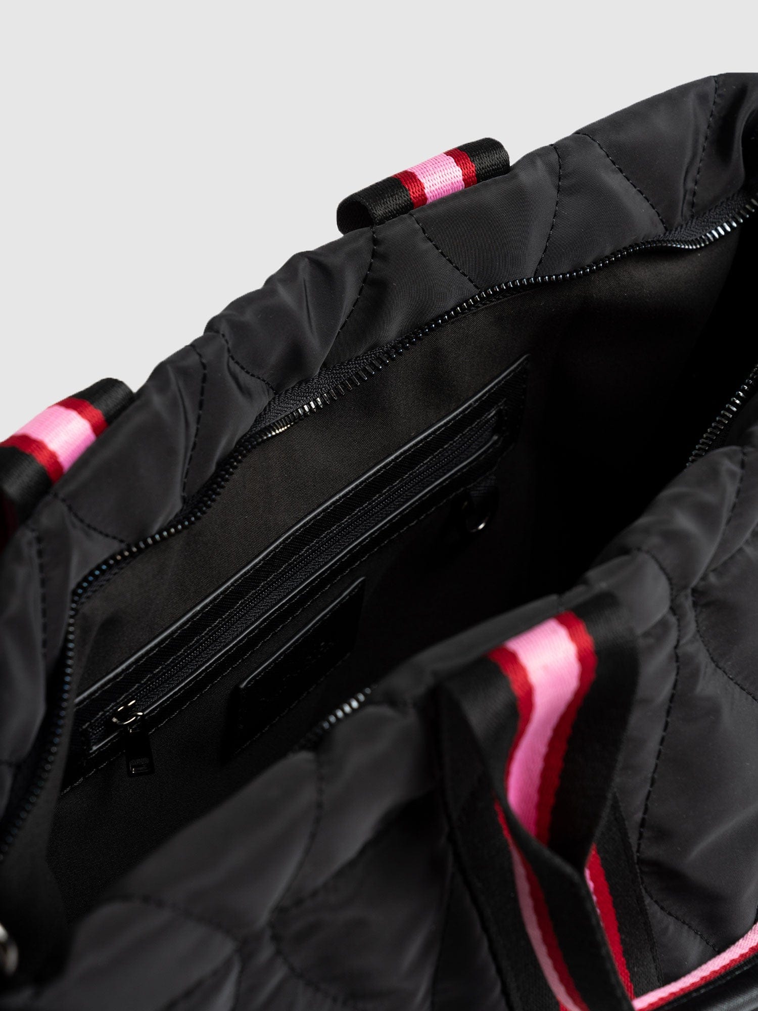 Quilted Tote Bag Black/Pink - Women's Tote Bags | Saint + Sofia® USA